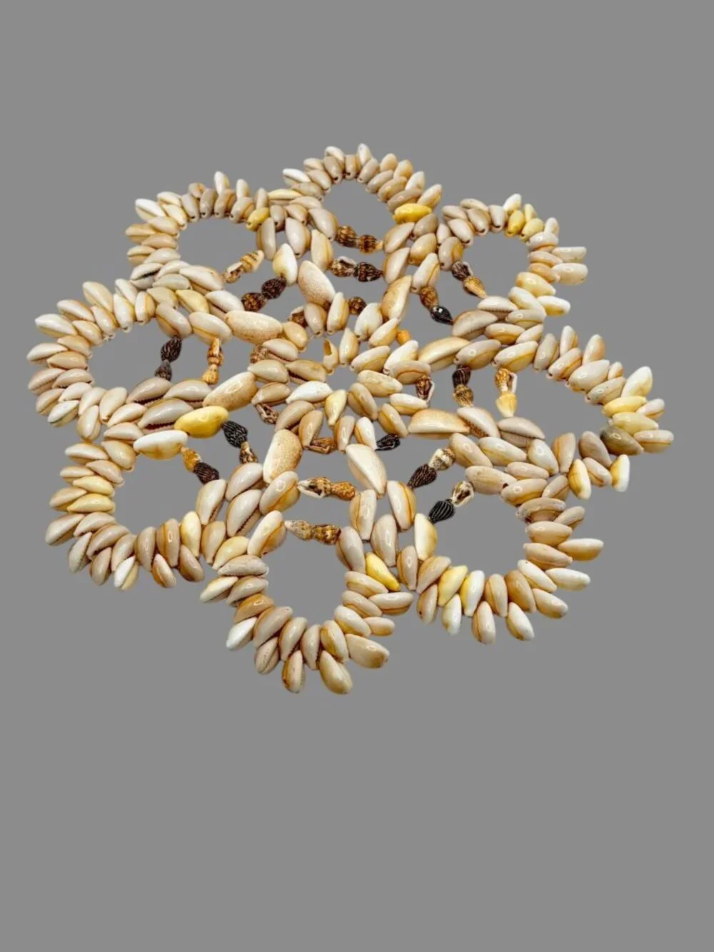 Vintage Cowrie Shell Trivet Hot Pad Boho Coastal Decor 9